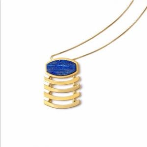 Madewell lapis gold geometric necklace